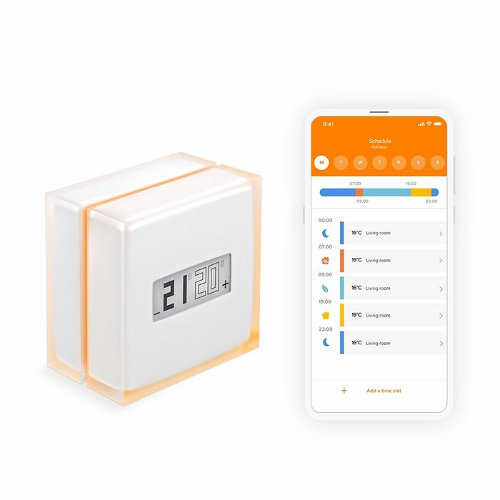 Netatmo Smart Thermostat - Pack Thermostat WiFi & récepteur sans fil pour  chaudière 